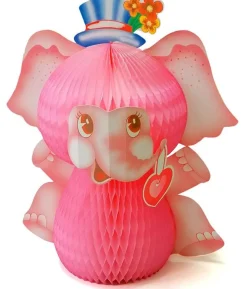 Lyserød Elefant papirvæv, 38cm