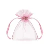 Lyserøde organza poser, 10 stk