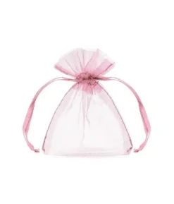 Lyserøde organza poser, 10 stk