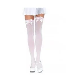 Lyserøde stockings med lyserød sløjfe