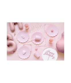 Lyserød Happy Birthday kagelys