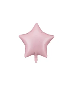 Lyserød stjerne folieballon, 48 cm