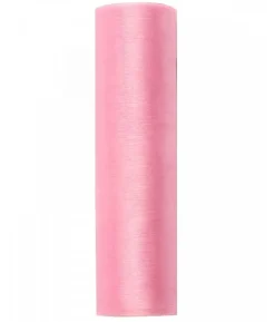 Lyserødt organza bånd, 0,16 x 9 m