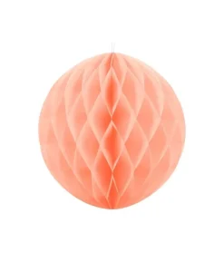 Lys fersken papirvæv kugle, 10 cm