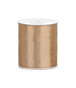 Lys guld satinbånd 100mm