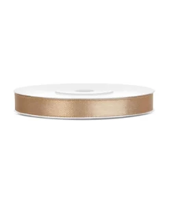 Lys guld satinbånd 6mm