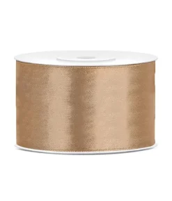 Lys guld satinbånd 38 mm