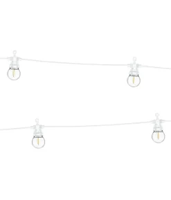 Lyskæde med LED pærer, hvid retro