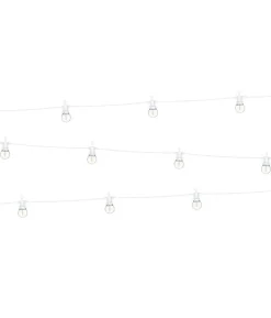 Lyskæde med LED pærer, hvid retro