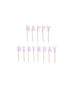 Lys lilla kagelys Happy Birthday