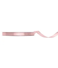 Lys støvet rosa satinbånd, 6 mm