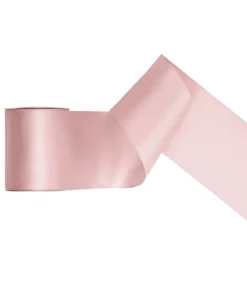Lys støvet rosa satinbånd, 100 mm