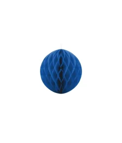 Marineblå papirvæv kugle, 10 cm