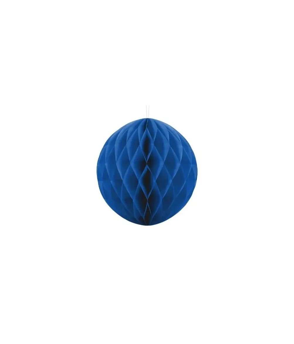 Marineblå papirvæv kugle, 10 cm