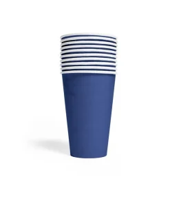 Marineblå papkrus, 350ml 10 stk