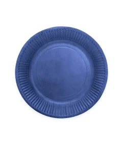 Marineblå paptallerkner, 23cm 8 stk