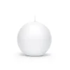 Mat hvidt kuglelys, 8 cm