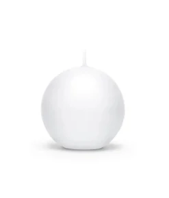 Mat hvidt kuglelys, 6 cm