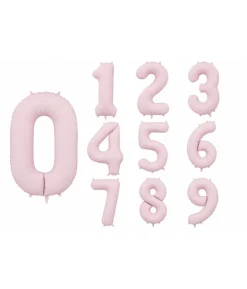 Mat pink talballoner, 86 cm
