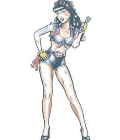 Mechanic Pin Up tatovering