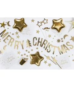Merry Christmas banner guld