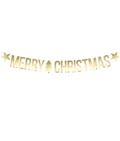 Merry Christmas banner guld