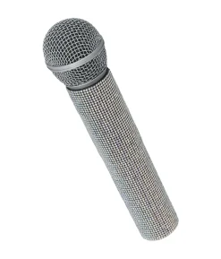Mikrofon med rhinsten, 21 cm