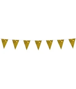 Mini guld metallic vimpelguirlande