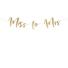 Miss to Mrs banner, rose gold