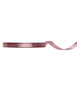 Mørk støvet rosa satinbånd, 6 mm