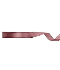 Mørk støvet rosa satinbånd, 12 mm
