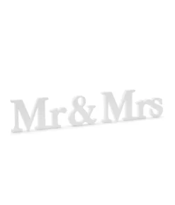 Mr & Mrs dekoration i hvid