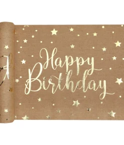 Natur Happy Birthday bordløber, 3 m