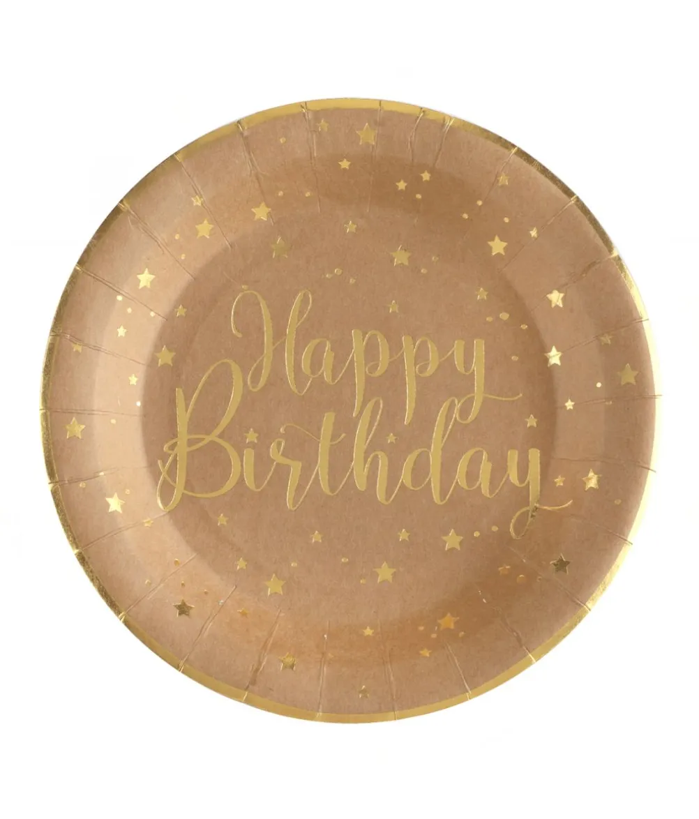 Natur Happy Birthday paptallerkner