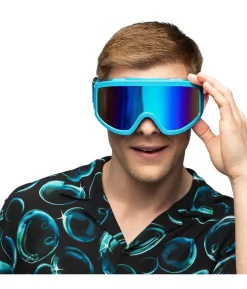 Neon blå skibriller