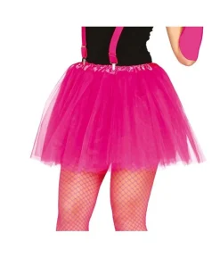 Neon fuchsia tylskørt