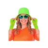 Neongrønne blonde handsker