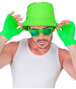 Neongrønne fingerløse handsker