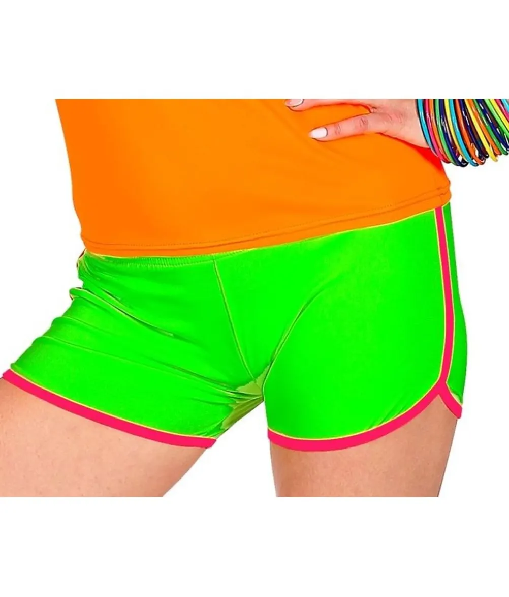 Neongrønne hotpants