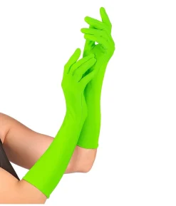 Neongrønne lange handsker