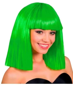 Neon grøn showgirl paryk
