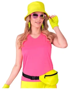 Neongul paillet bæltetaske