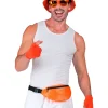 Neon orange fingerløse handsker