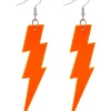 Neon orange lyn øreringe