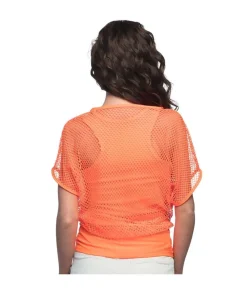 Neon orange netbluse