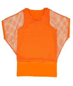 Neon orange netbluse