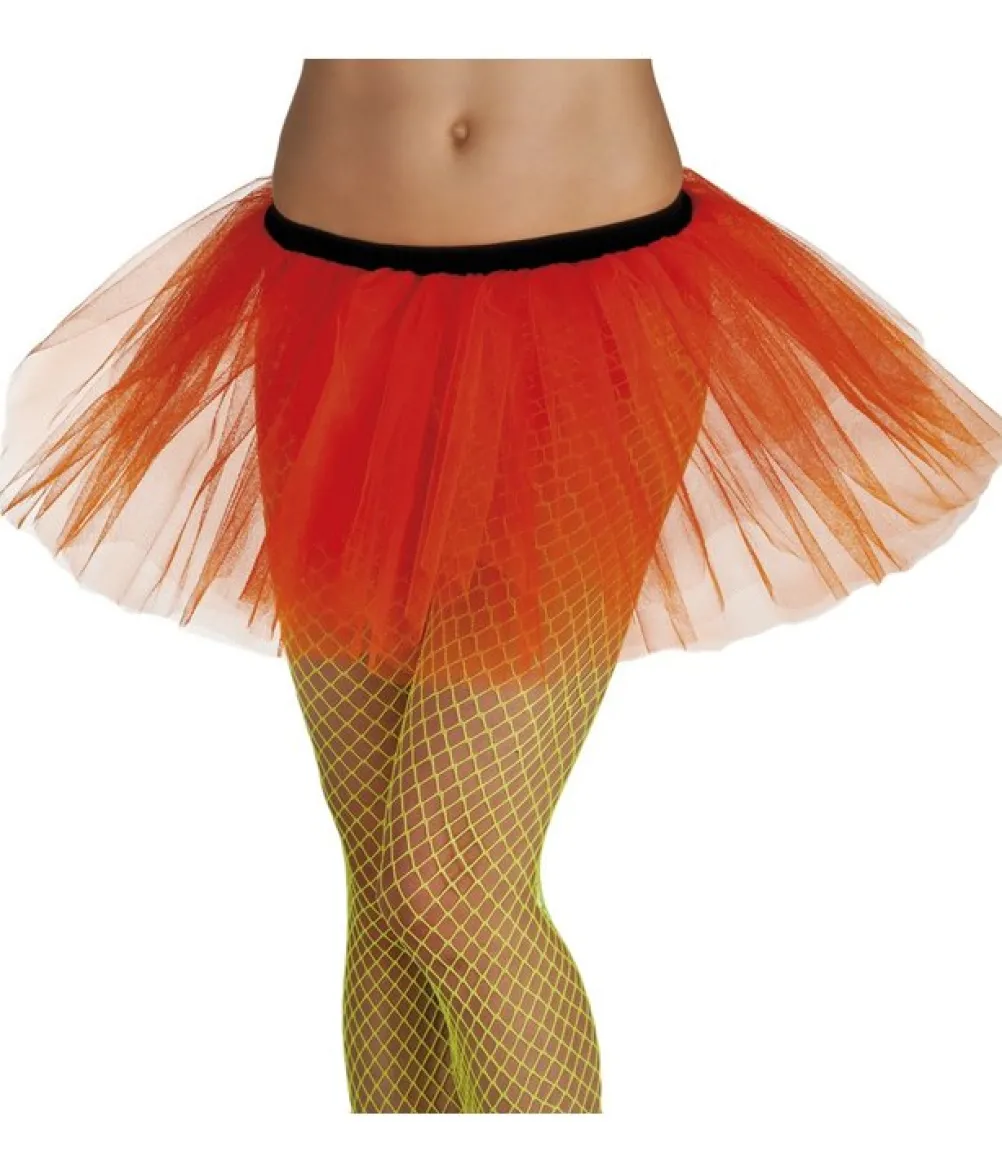 Neonorange tylskørt