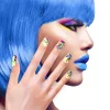 Neon Patchwork kunstige negle