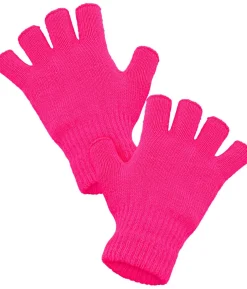 Neonpink fingerløse handsker
