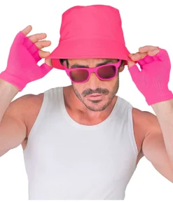 Neonpink fingerløse handsker